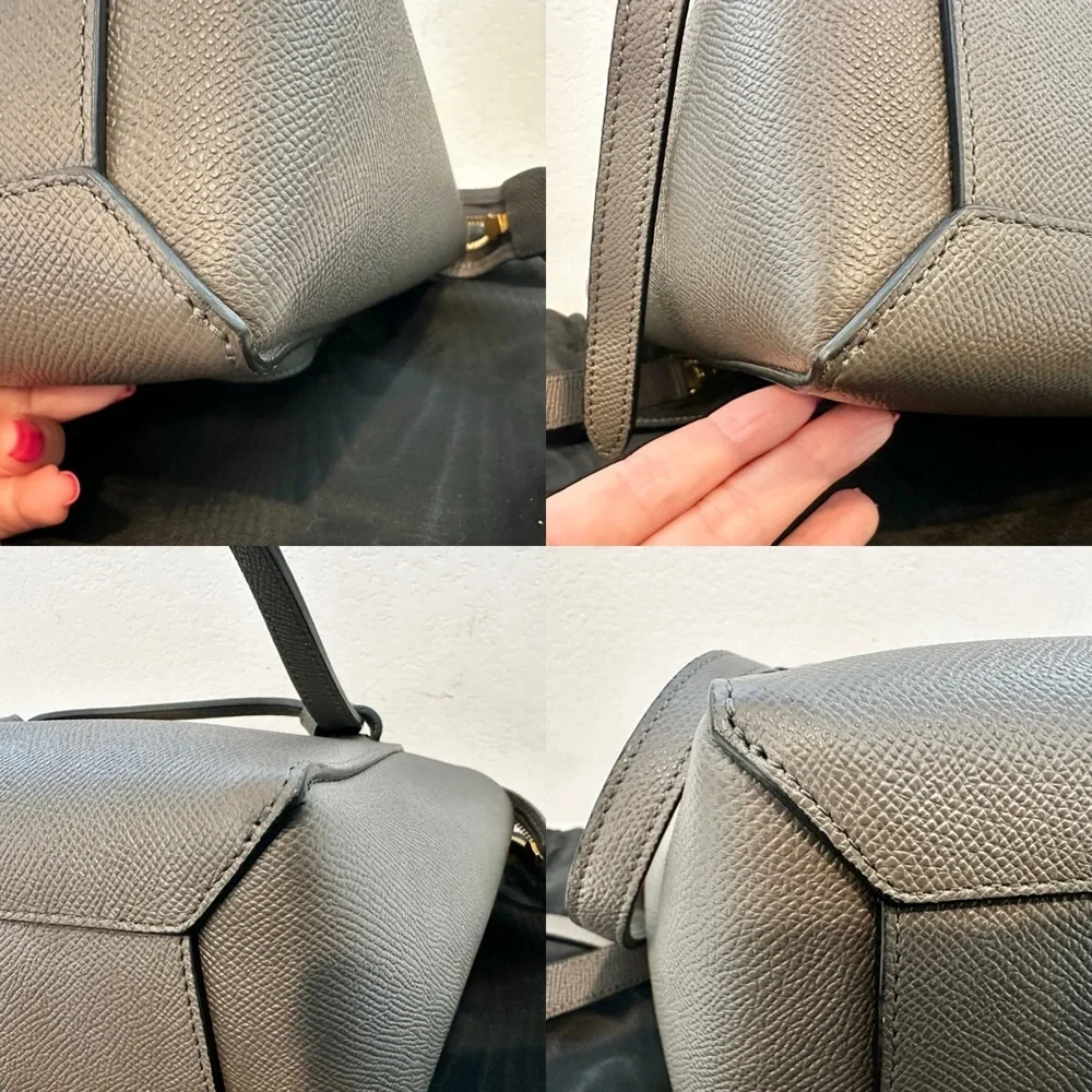 ❤️SOLD❤️ Auth CELINE Micro Grey Belt Bag in Grained Leather 9 x 8 IN - Picture 8 of 16